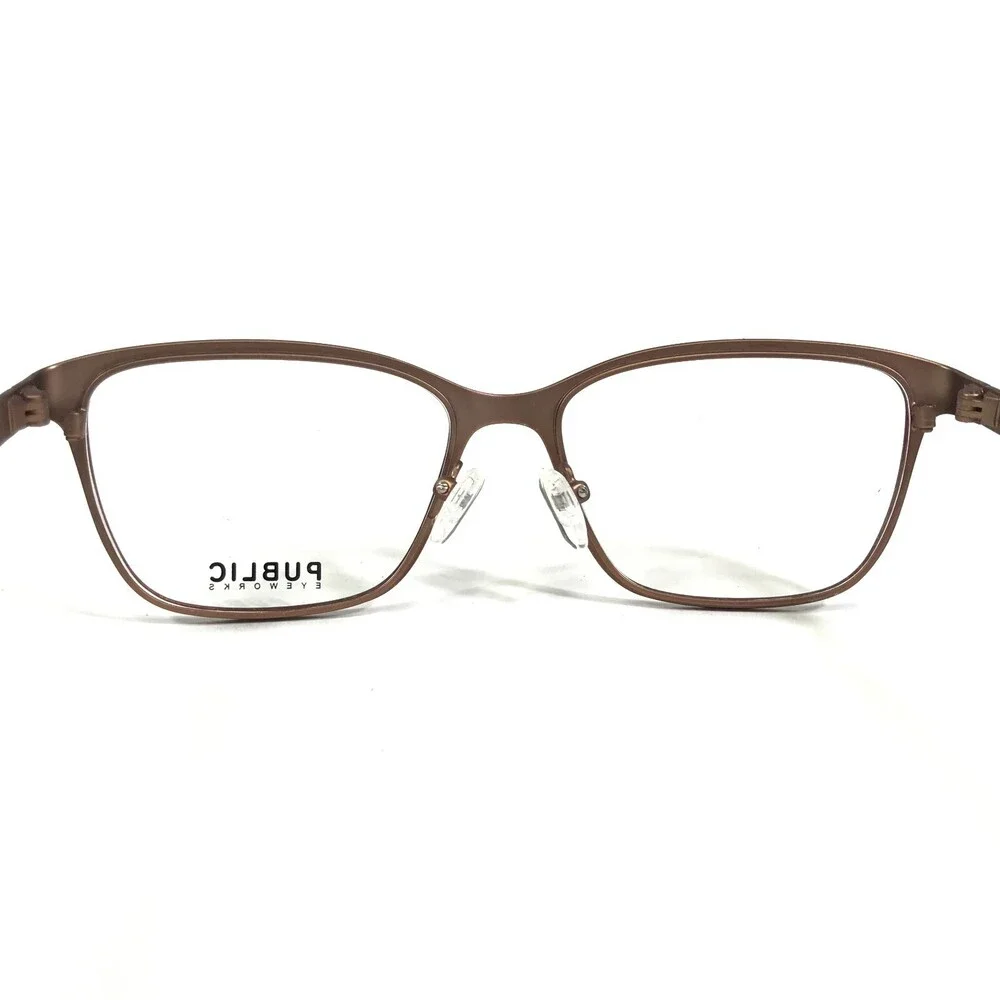 Public Eyeworks Eyeglasses Frames CAMBRIDGE-C02 Red Square Cat Eye 52-16-138